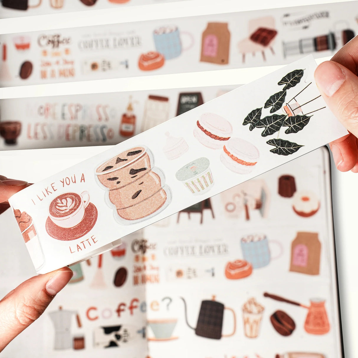 Coffee Washi Tape Sticker Set