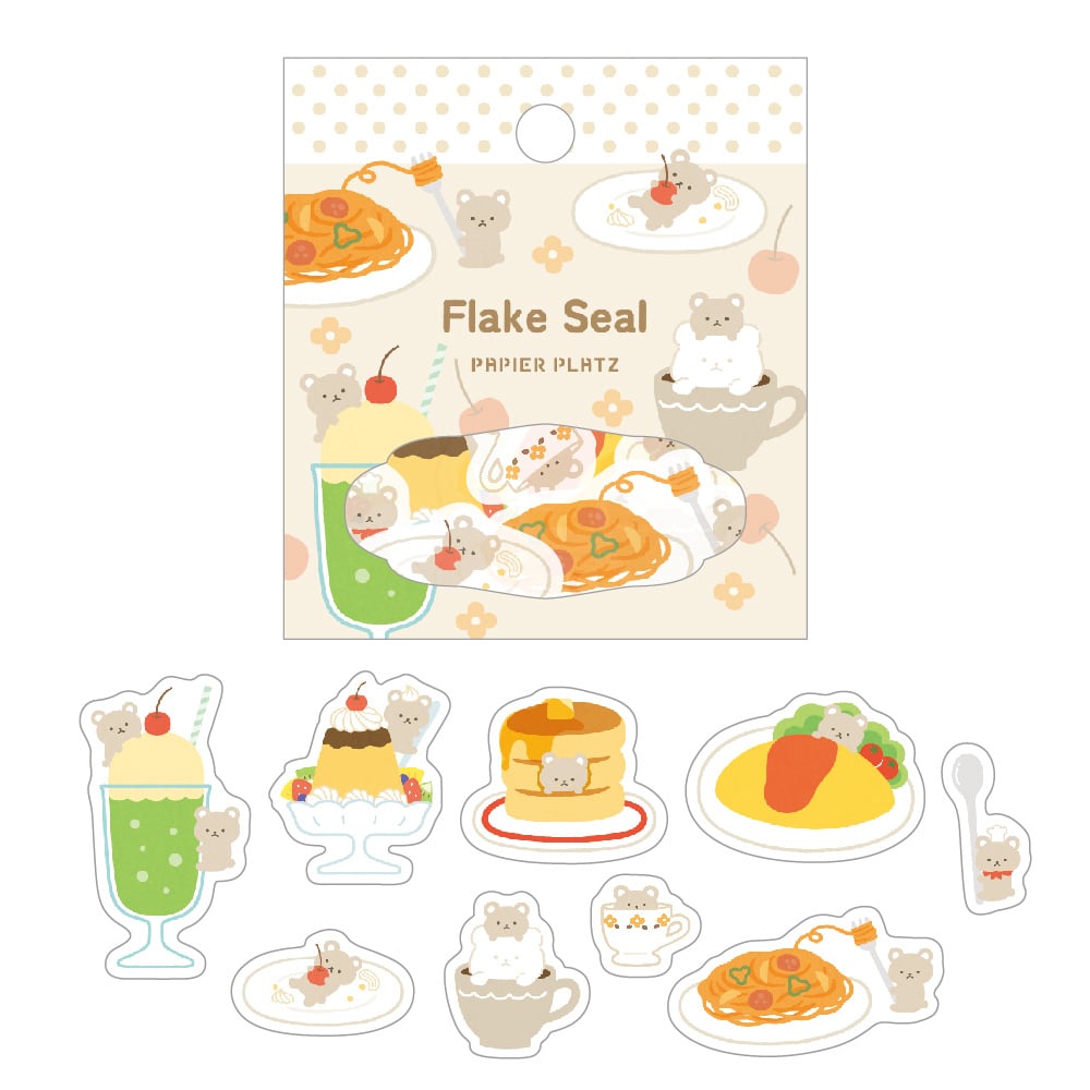 Papier Platz Flake Sticker - Bear Cafe