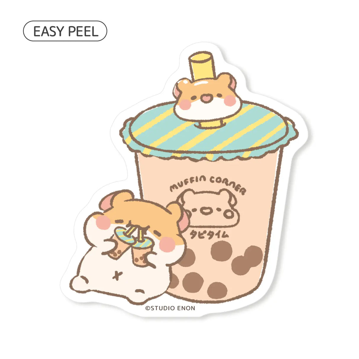 Studio Enon Muffinmaru Double Boba Sticker