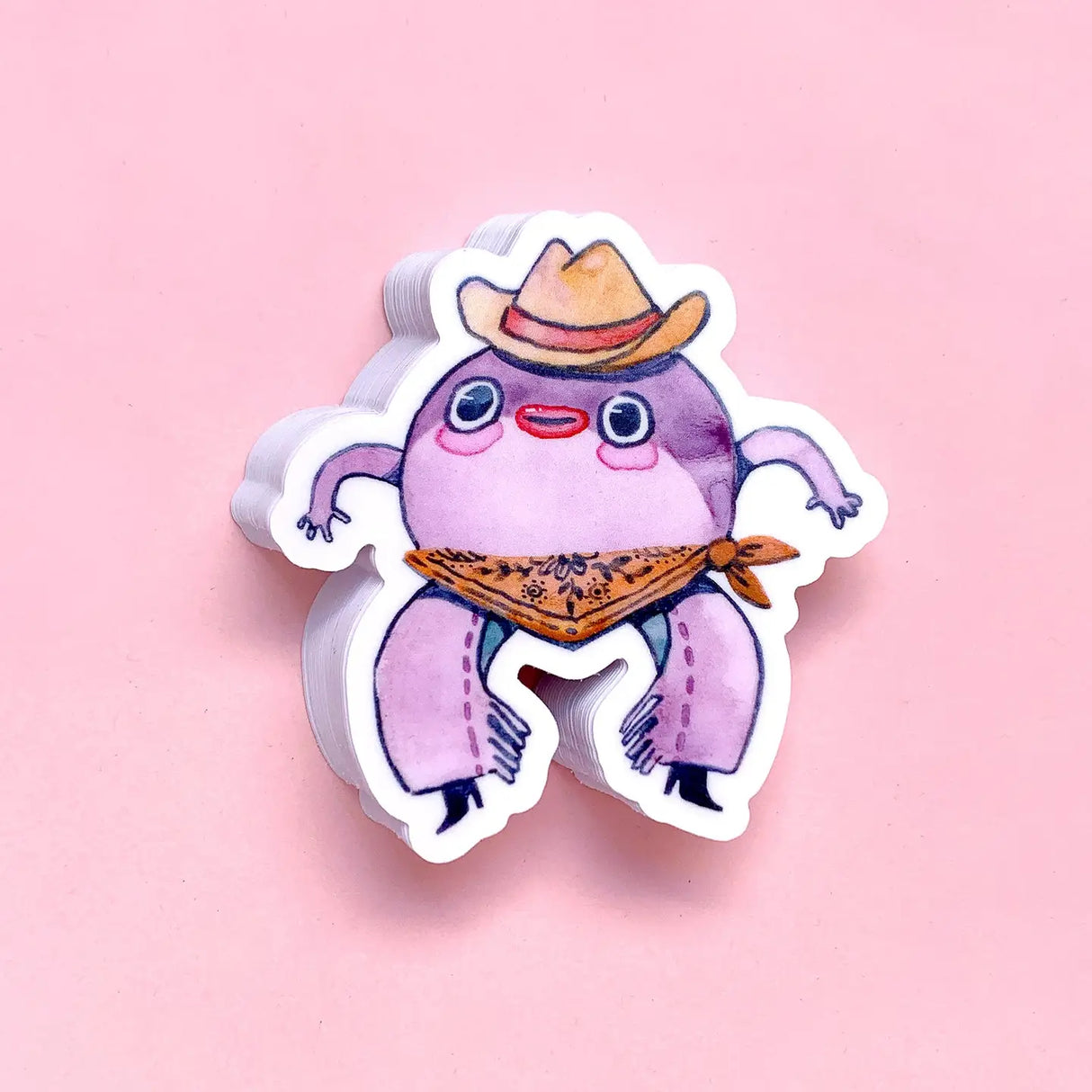 Toad Cowboy Vinyl Sticker