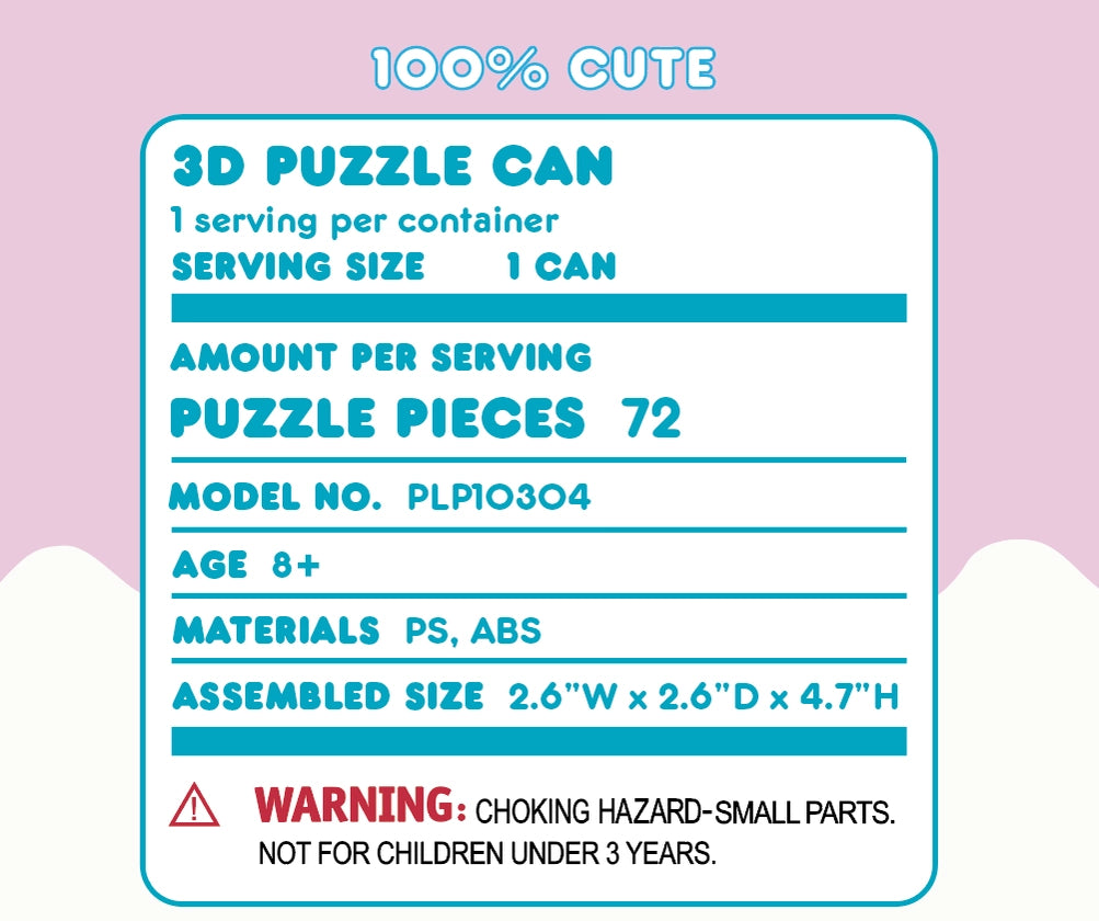 Build something truly special with the Cinnamoroll 3D Jigsaw Puzzle, designed in the shape of a cute and colorful soda can! This unique puzzle features the lovable Cinnamoroll, with vibrant colors and charming details that make it a delightful challenge for puzzle enthusiasts. Once you've completed your Cinnamoroll soda can, you can use it to store tiny items like small toys, office supplies, or trinkets. It also doubles as an adorable pencil holder to keep your desk organized and full of charm.