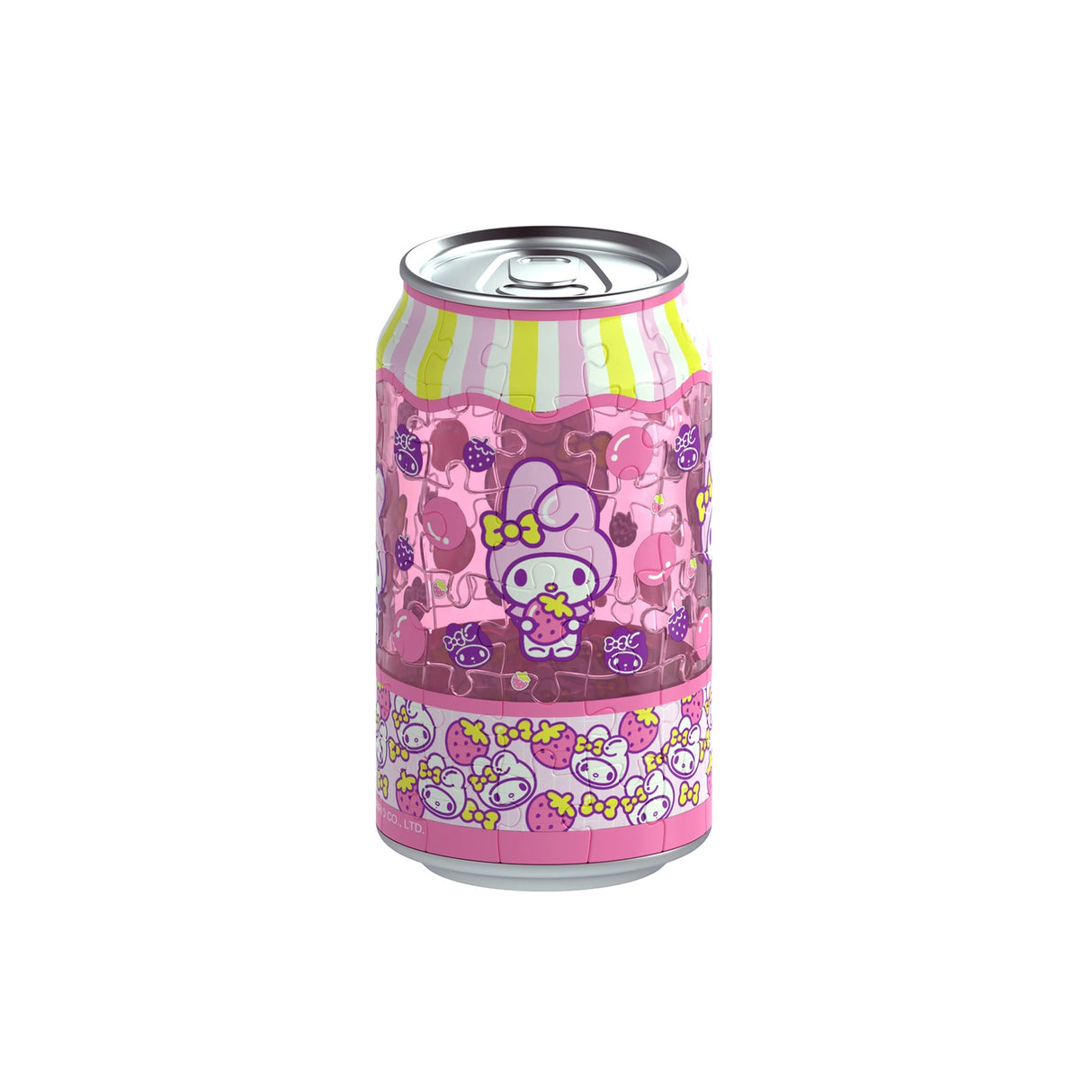 Create something truly magical with the My Melody 3D Jigsaw Puzzle, designed in the shape of an adorable and colorful soda can! This charming puzzle features My Melody, with soft pastel colors and sweet details that make it a delightful and engaging challenge for puzzle enthusiasts. Once you've completed your My Melody soda can, it can be used to store tiny treasures, such as small trinkets, office supplies, or keepsakes. It also doubles as a cute pencil holder.