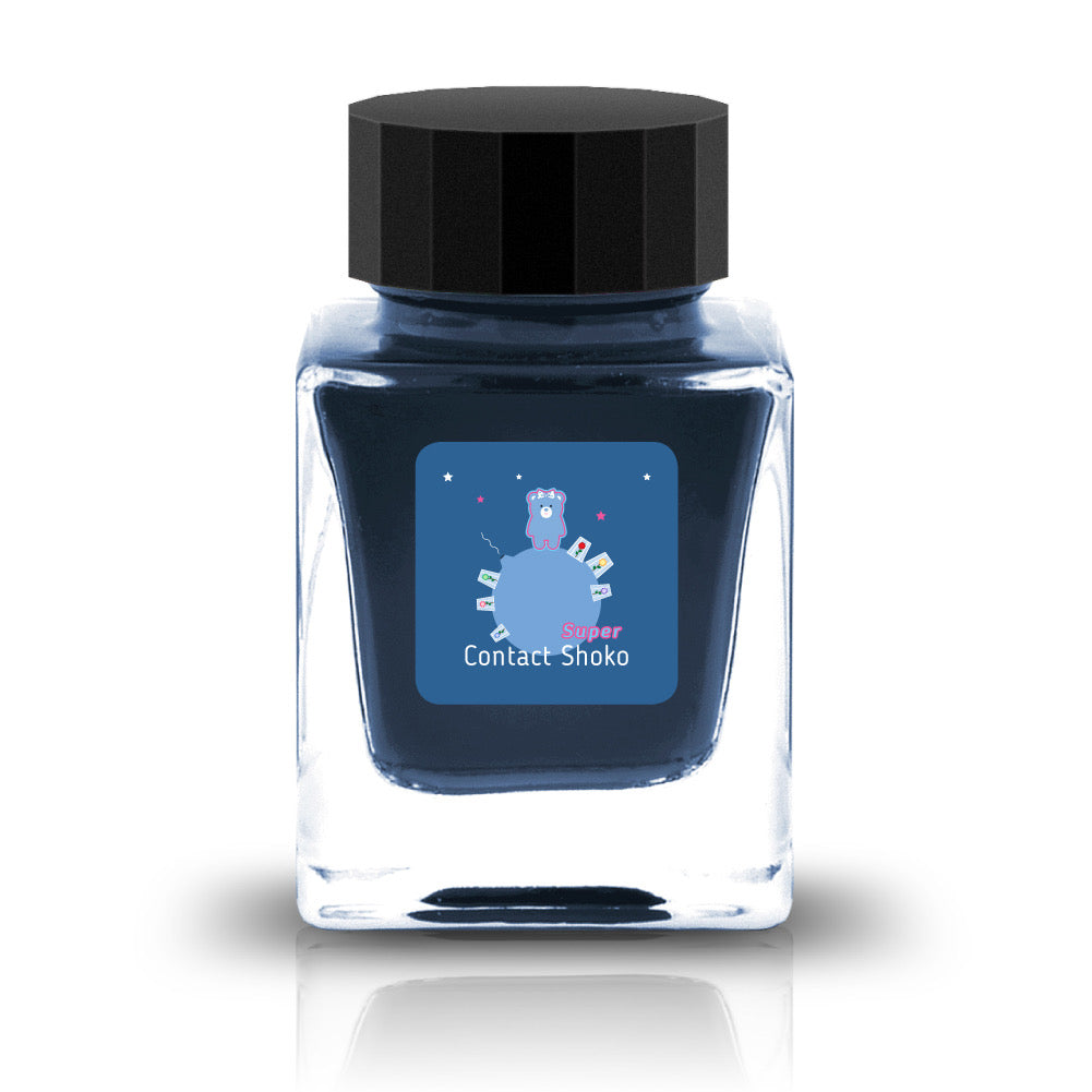 To celebrate Tono & Lims’ third anniversary, this special collection pays tribute to the many friends, artists, and stationery professionals across Japan who have collaborated with the brand. Each ink in the series is named after one of these creative partners—ranging from glass pen makers like LUC to calligraphers like bechori—inviting you to join Tono & Lims in a whimsical world of imagination and artistry. In this anniversary universe, some artists are represented by two unique ink colors