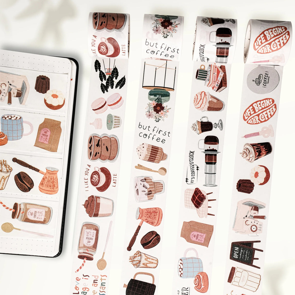 Coffee Washi Tape Sticker Set