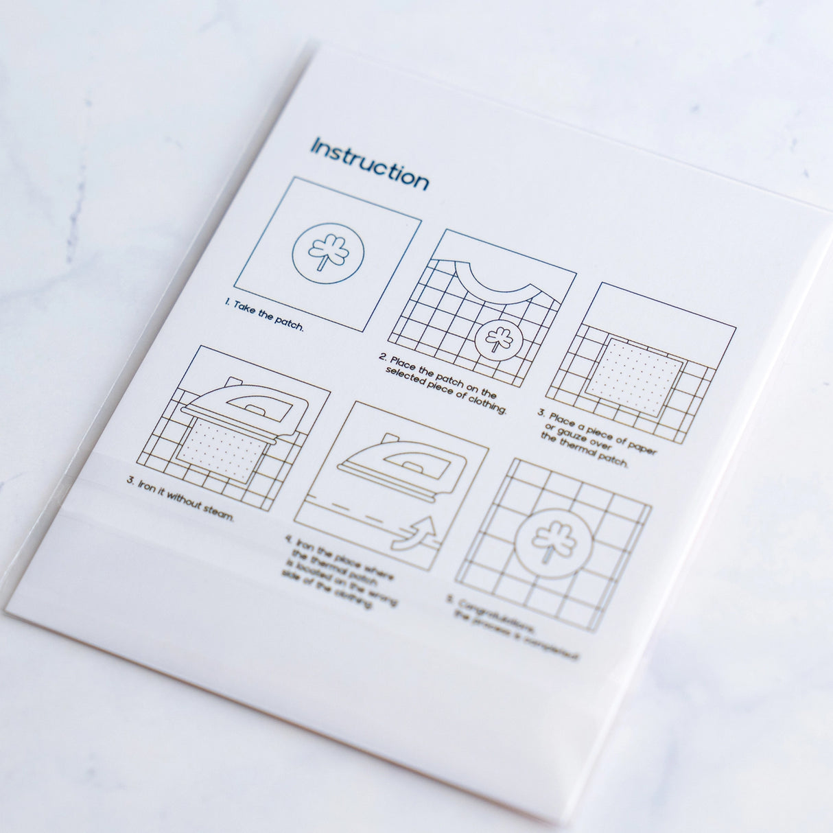 Vintage Rose Stamp Iron-On Patch