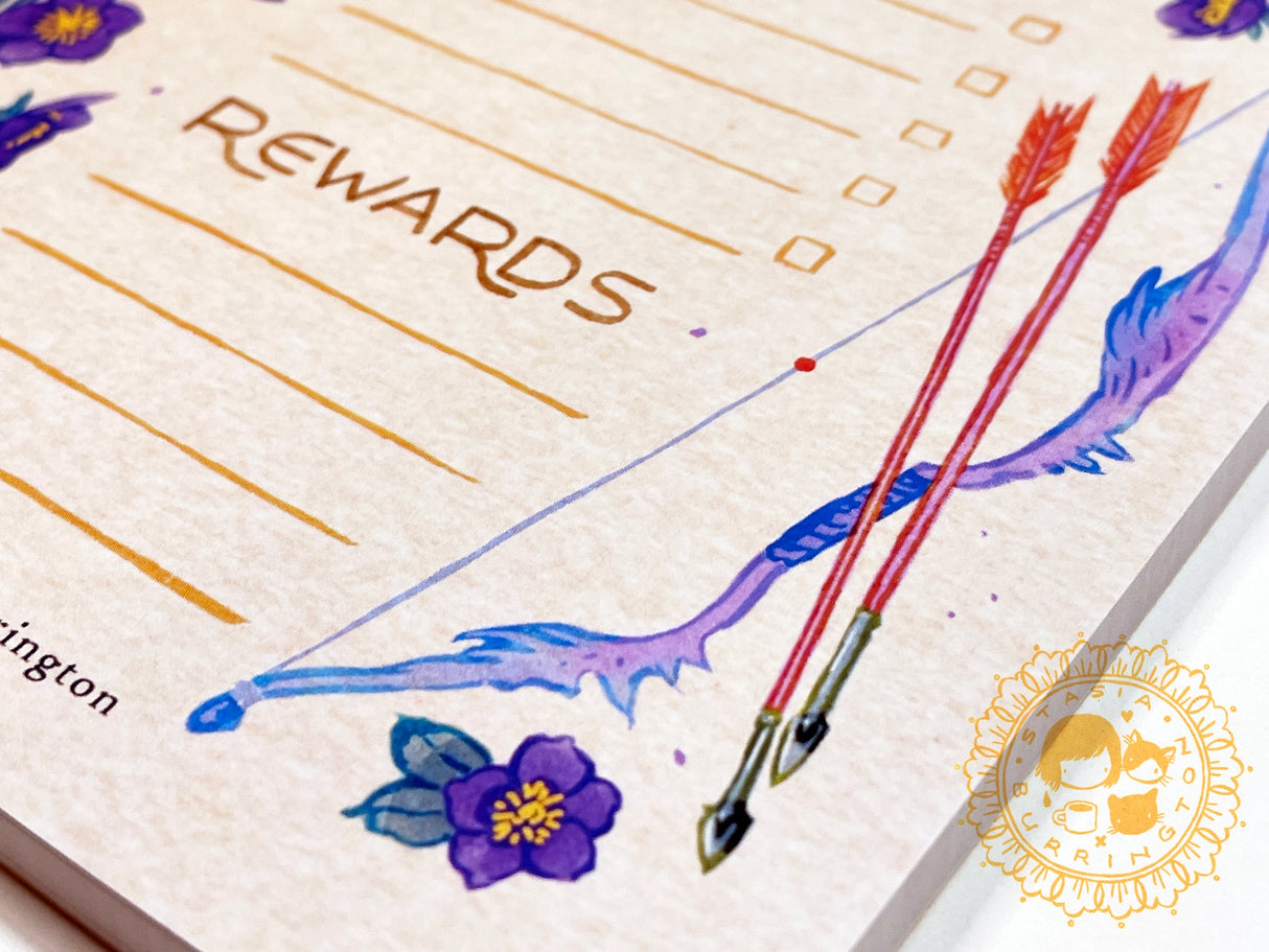 Side Quests Bows and Arrows Notepad