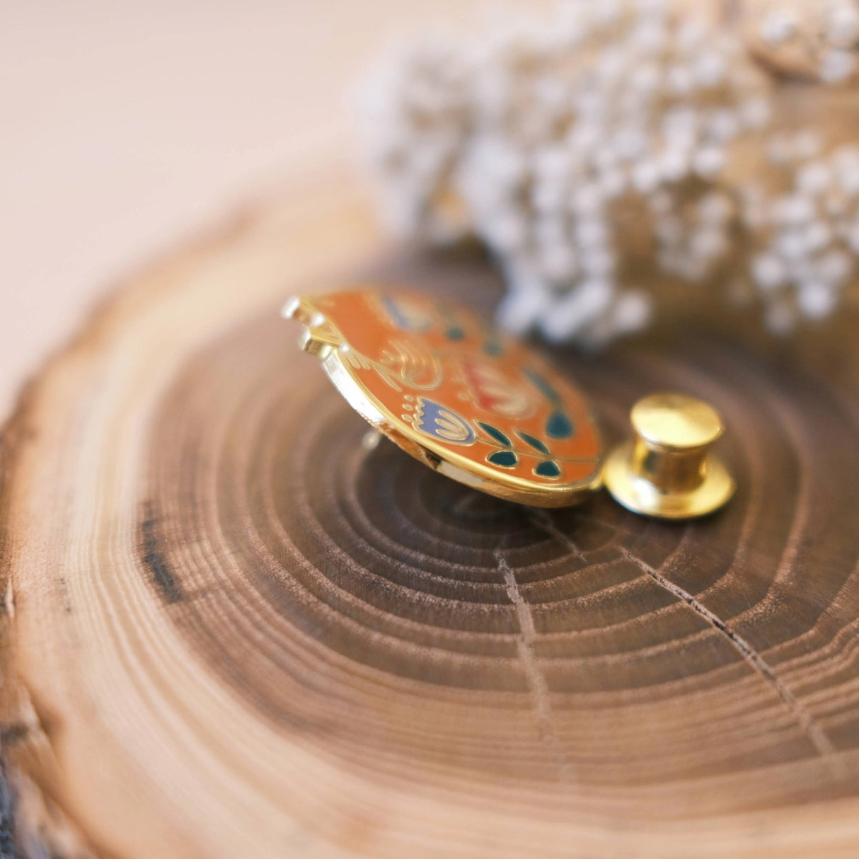 Cat Nap (Orange) Enamel Pin