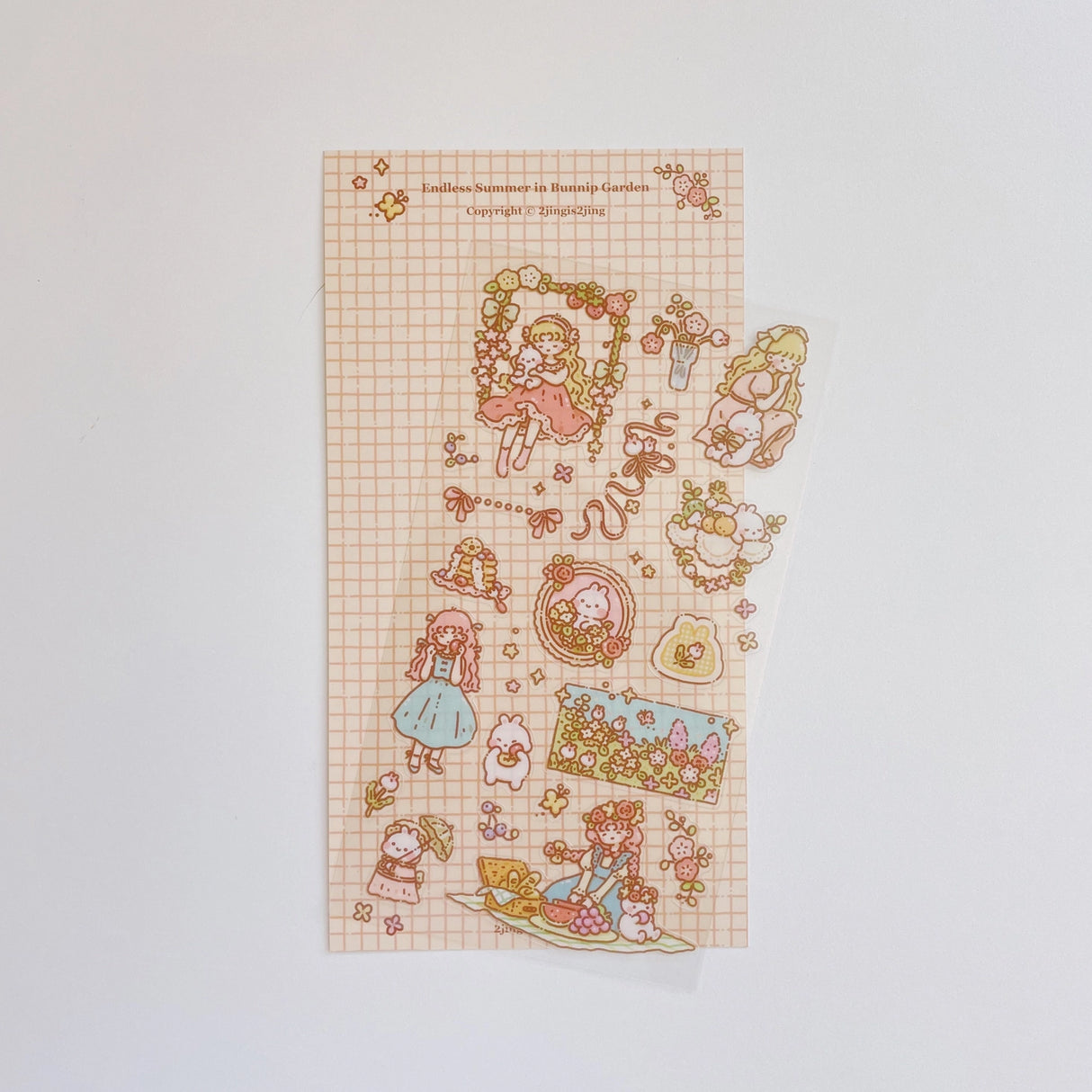 2jingis2jing Endless Summer in Bunnip Garden Sticker Sheet - A