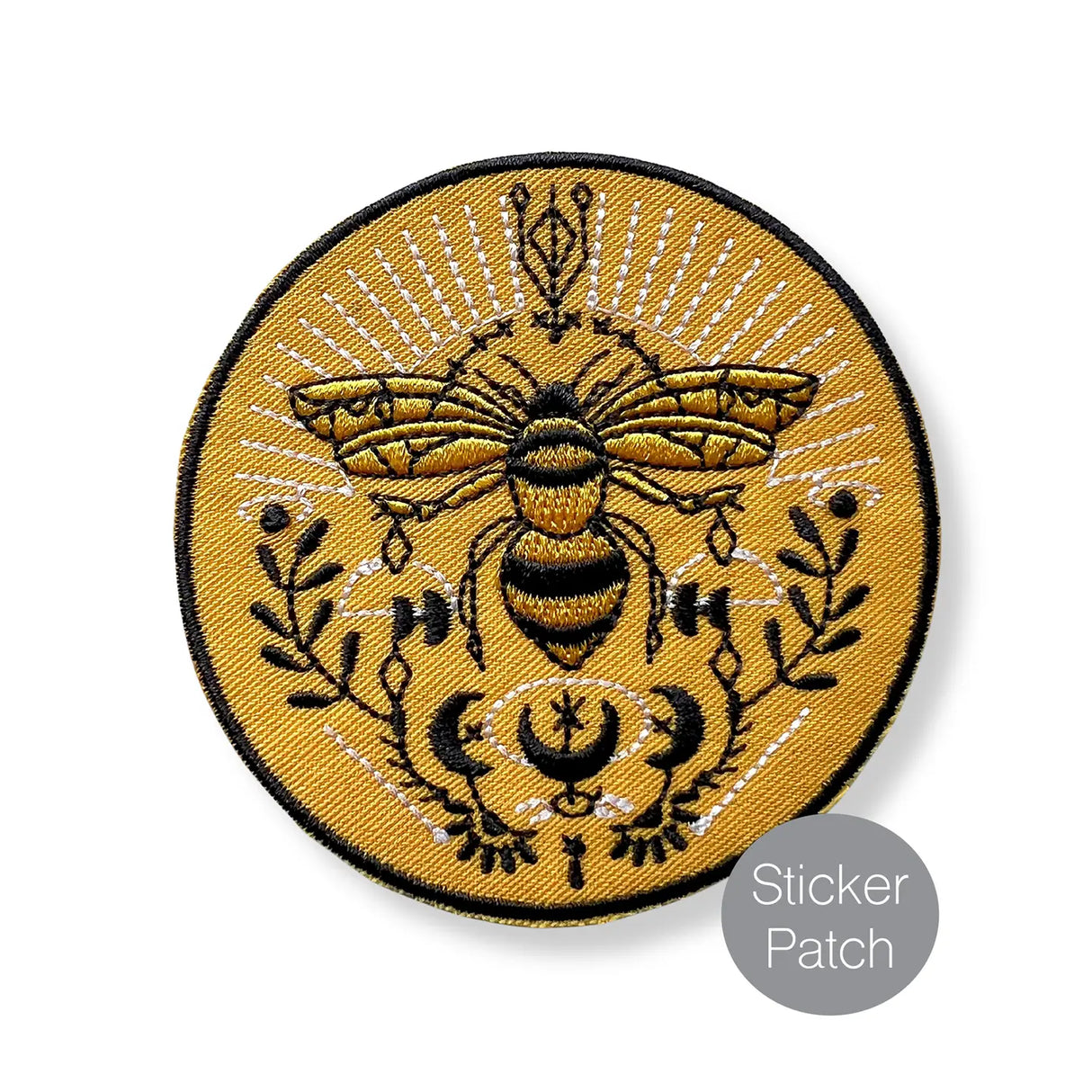 Bee Embroidery Sticker Patch
