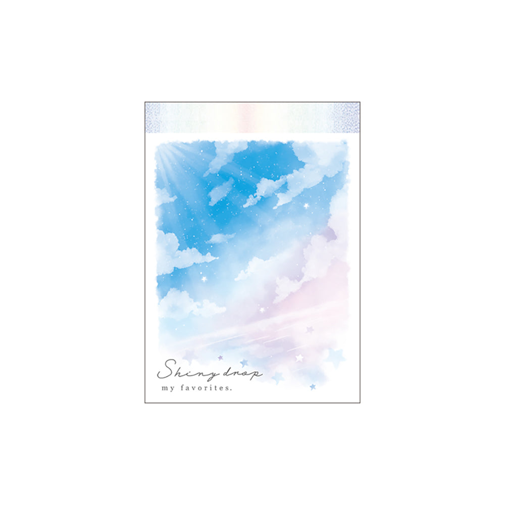 Shiny Drop Sky Mini Notepad