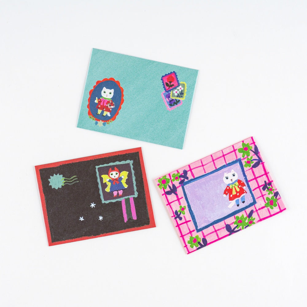 Hobonichi Yumi Kitagishi: White Cat’s Mini Letter Set