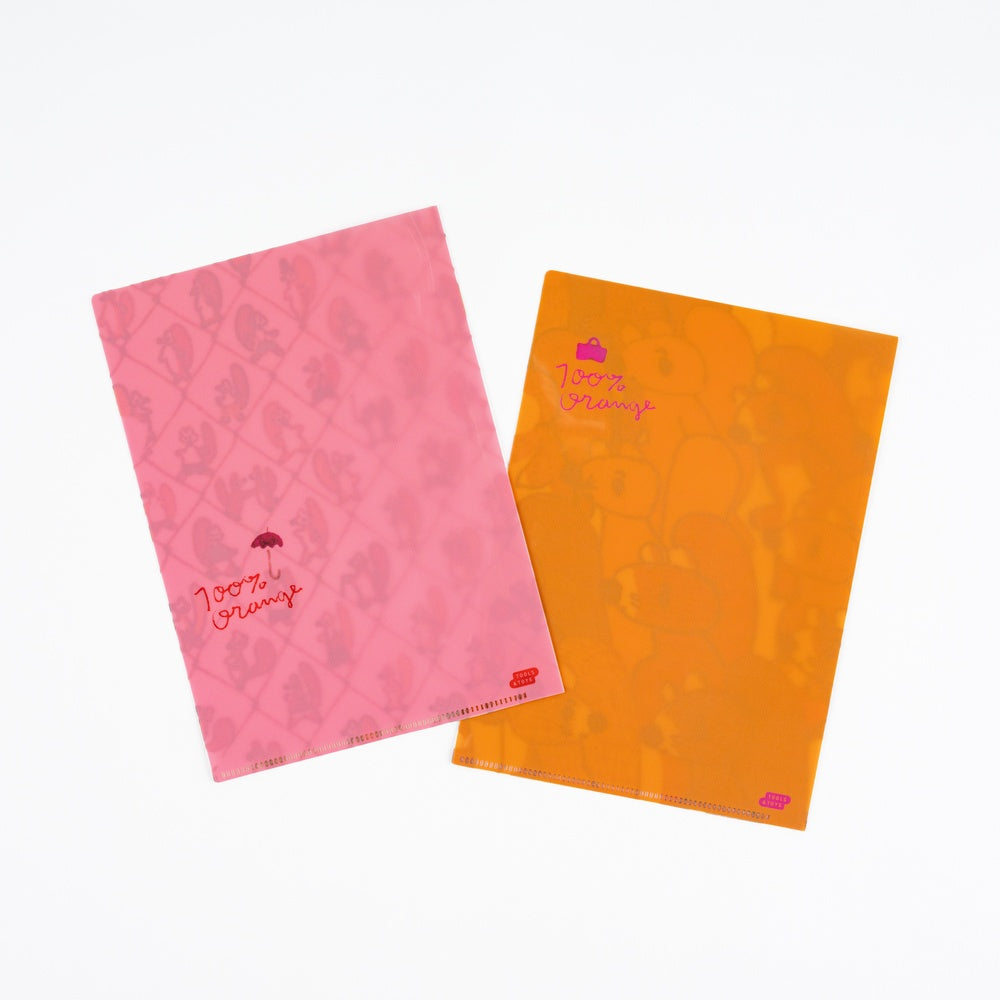 Hobonichi 100%ORANGE: Hobonichi Folder Set of 2 for A5 Size (Squirrel Squadron)