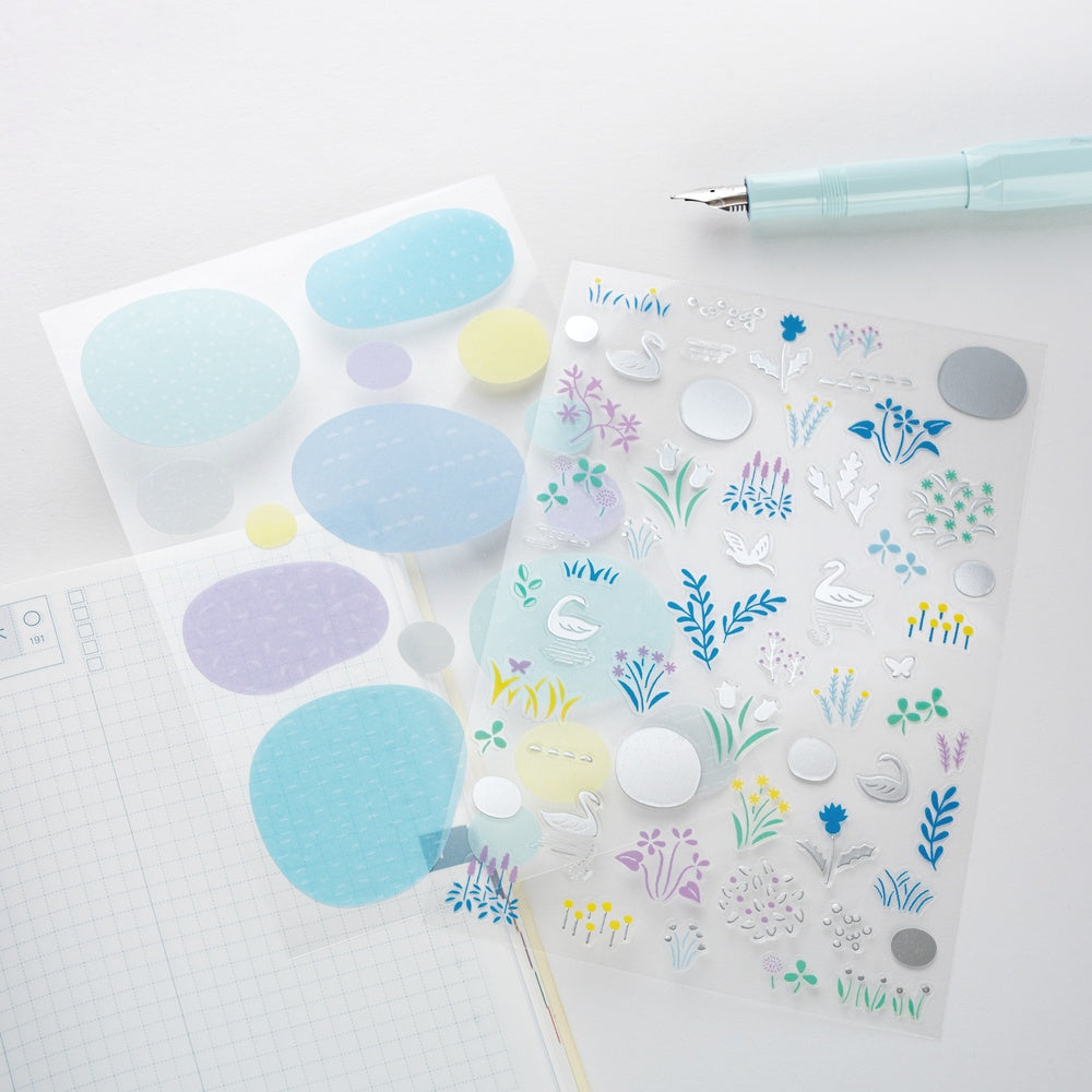 Hobonichi Yuri Sanae: Layering Stickers (Forest Lake)