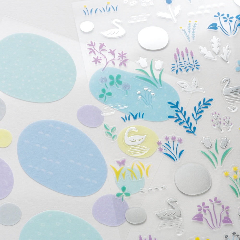 Hobonichi Yuri Sanae: Layering Stickers (Forest Lake)