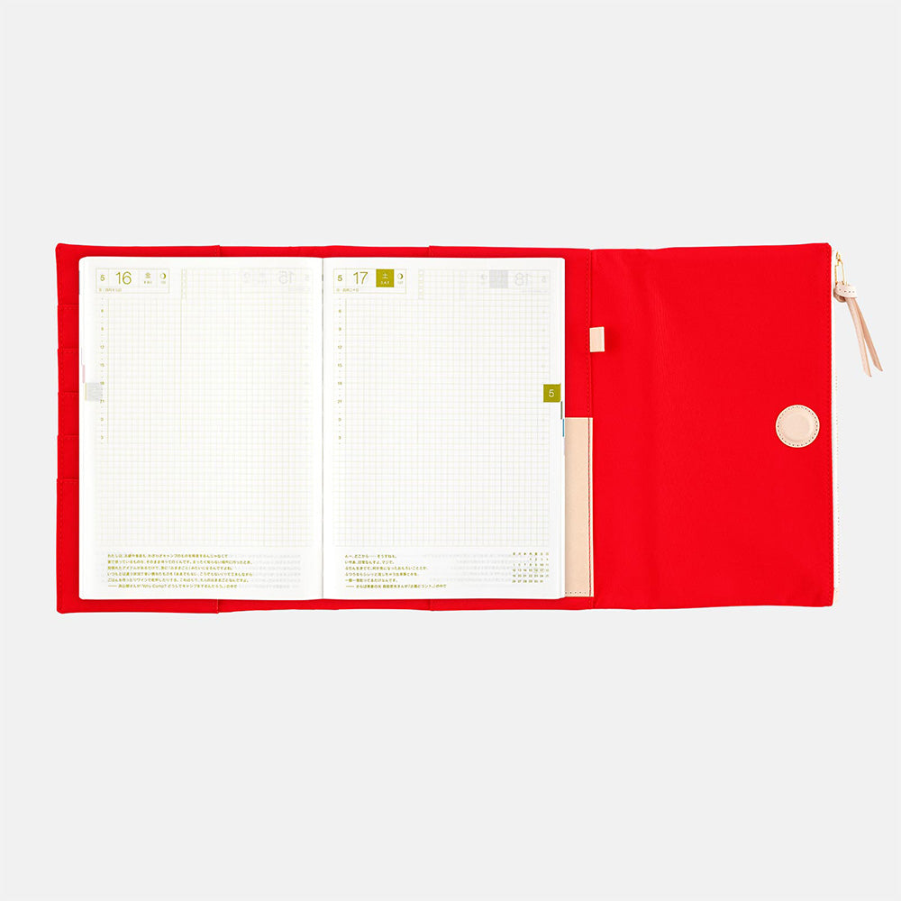Hobonichi Techo A5 Cover - Tragen: Red