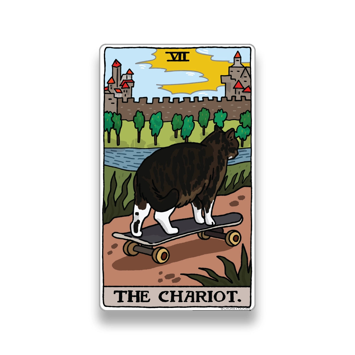 The Chariot Tarot Cat Meme Stickers (Major Arcana)