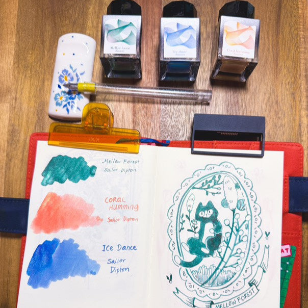 Let's Doodle with Sailor Fude Dip Pen with Elda The