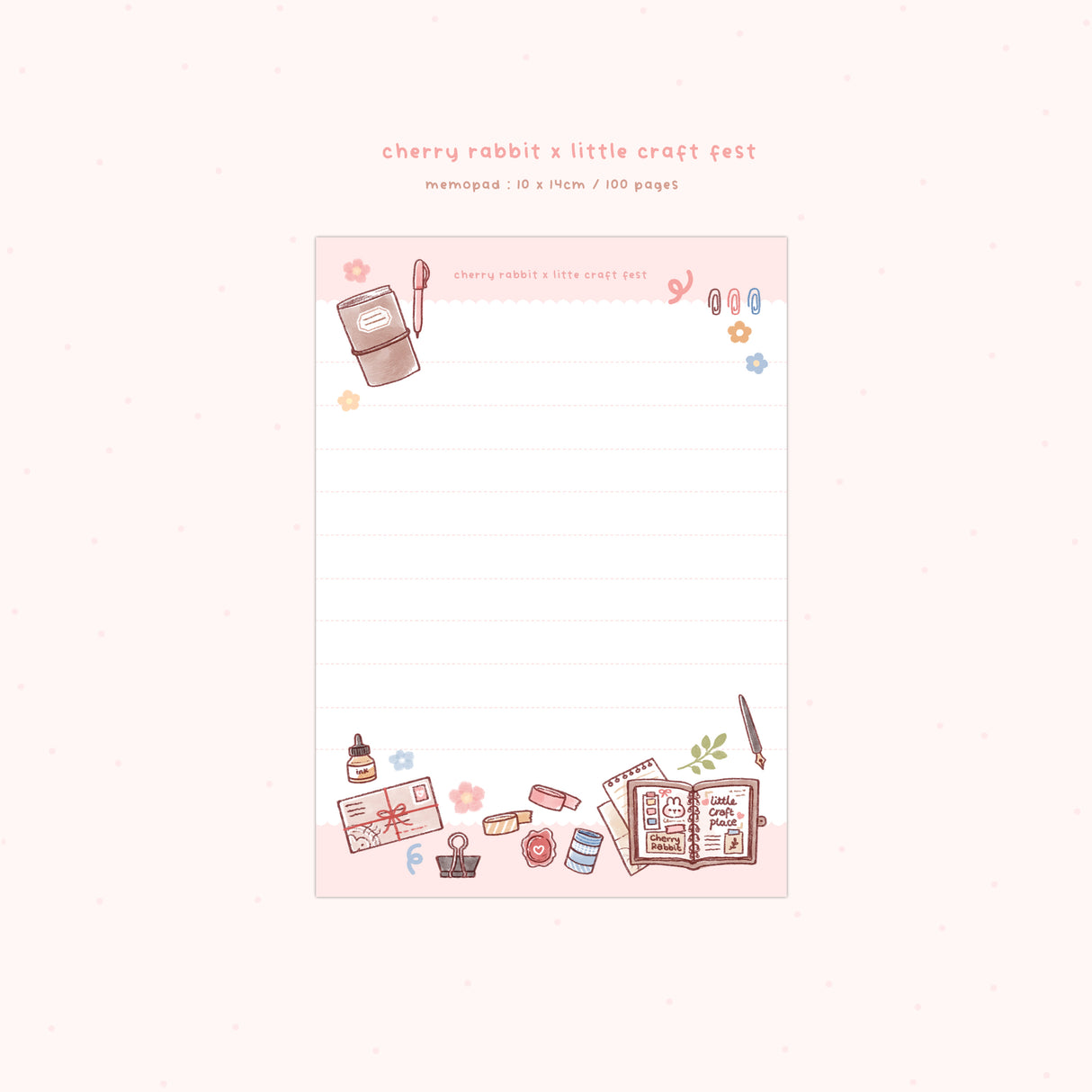 Cherry Rabbit x Little Craft Fest Memo Pad