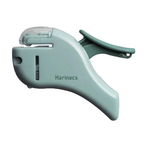 Kokuyo Stapleless Stapler Harinacs Compact Alpha 5 Sheets - Blue Green