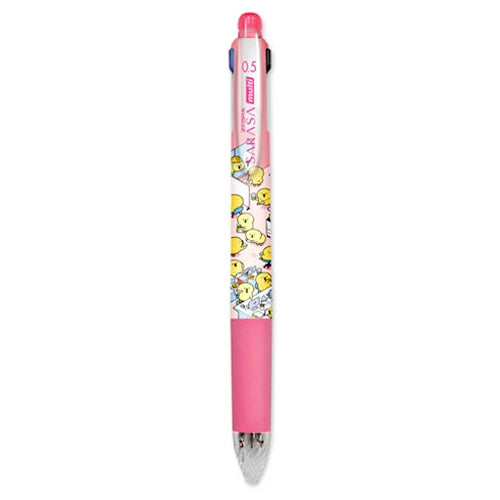 SARASA Multi 0.5 Piyokomame Pink - 4-Color Gel Ballpoint Pen + Mechanical Pencil