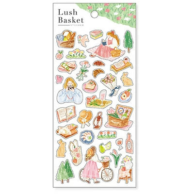 Mind Wave Lush Basket Sticker Sheet - Pink