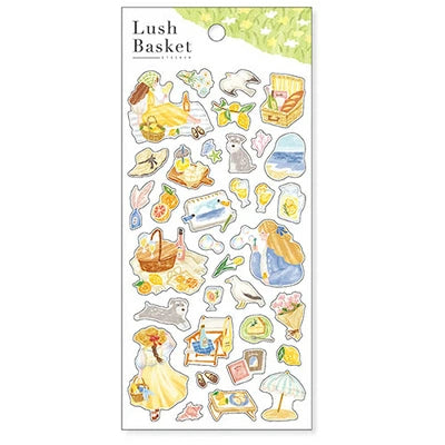 Mind Wave Lush Basket Sticker Sheet - Yellow