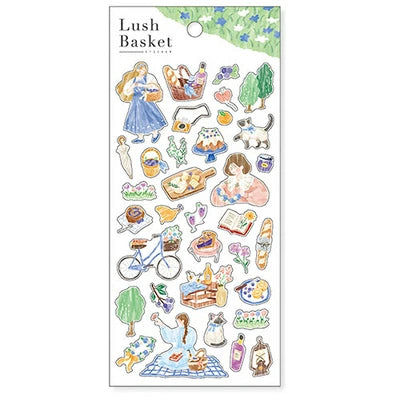 Mind Wave Lush Basket Sticker Sheet - Blue