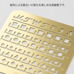 Midori Brass Calendar Template Stencil-Monthly Block-Medium Size