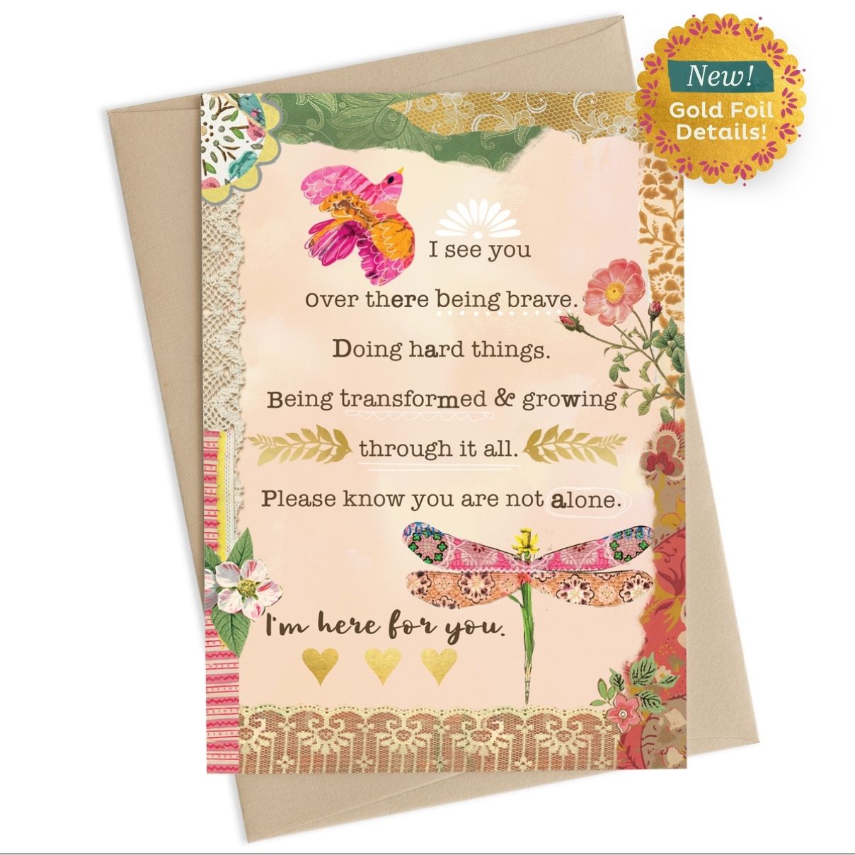 Kelly Rae Roberts Here For You Encouragement Card