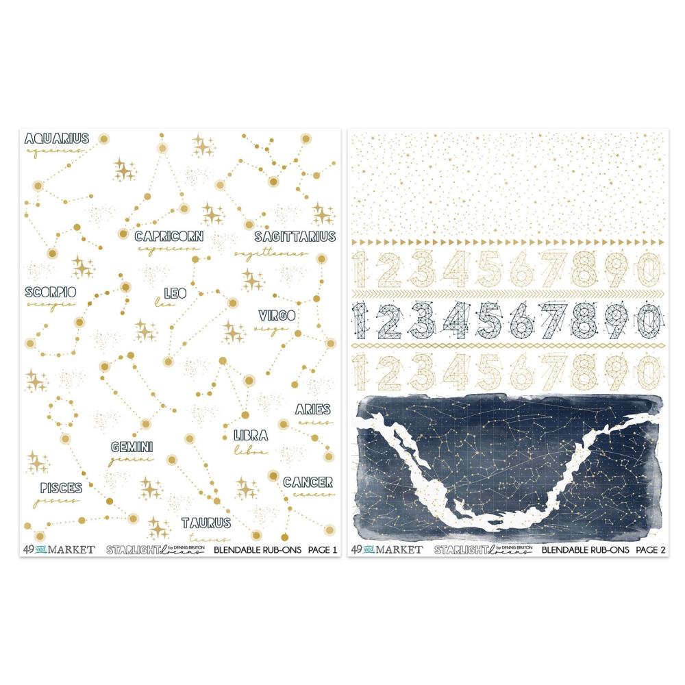 Starlight Dreams Constellation Rub-On Transfer Set 6"X8"