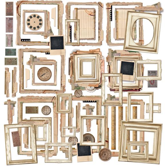 "Dennis Bruton's Nostalgic Memories Ephemera and Frames Set.
Step back in time and capture the charm of yesteryear with the Dennis Bruton Nostalgic Memories Ephemera and Frames Set. Perfect for scrapbooking, junk journaling, card making, and all your paper crafting projects, this collection delivers a delightful dose of vintage flair.
This curated set includes a wonderful assortment of evocative pieces to layer, accent, and frame your cherished memories:
Frames: Elegant frames in various sizes and styles