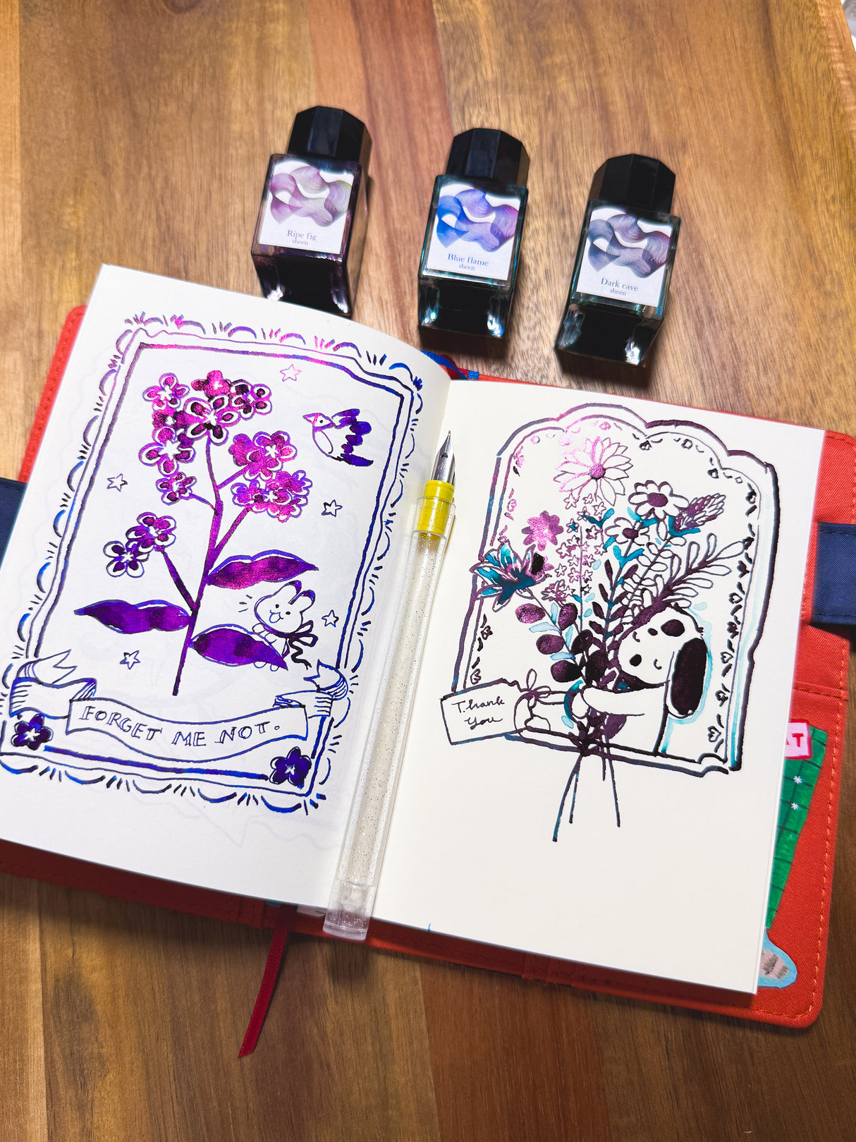 Let's Doodle with Sailor Fude Dip Pen with Elda The