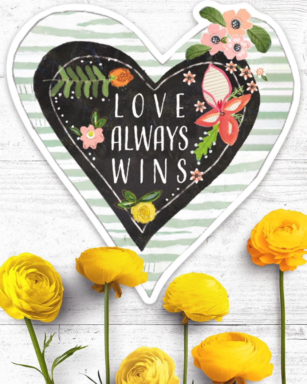Love Always Wins Vinyl Sticker