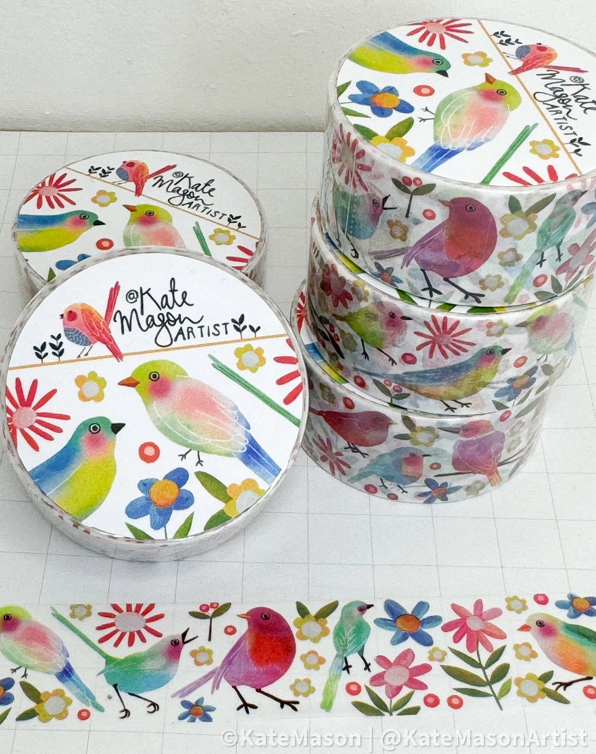 Rainbow Birds Washi Tape