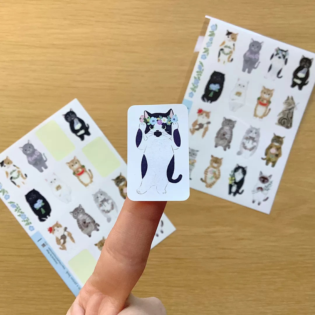 This is a sheet sticker from the series Cat in the Picture Book. This sticker sheet features 16 different cat illustrations. Each sticker feels like a tiny story—perfect for adding personality to journal spreads, scrapbooks, pen‑pal letters, and handmade cards.
Size: approx. 3.75in x 4.75in
Contents: 1 sheet