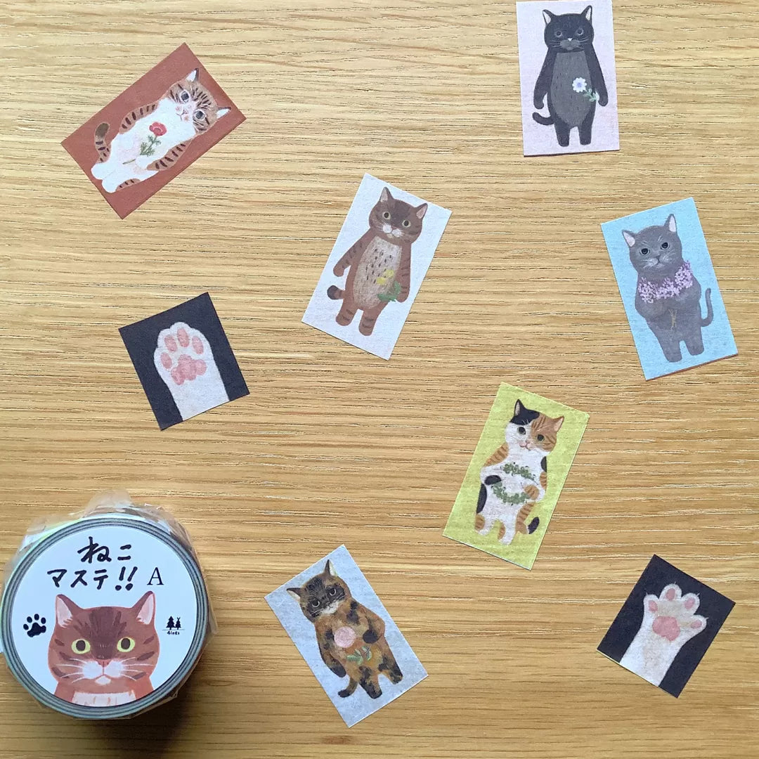 Introducing the first cat in the cat series washi tape by 4legs. This charming washi tape features six adorable cat illustrations paired with playful paw prints, making it a must‑have for cat lovers and stationery fans alike. The color block design lets you use the washi as a full strip or cut it into individual images.
24mm x 7m
Includes 1 roll of washi tape
Made in Japan
