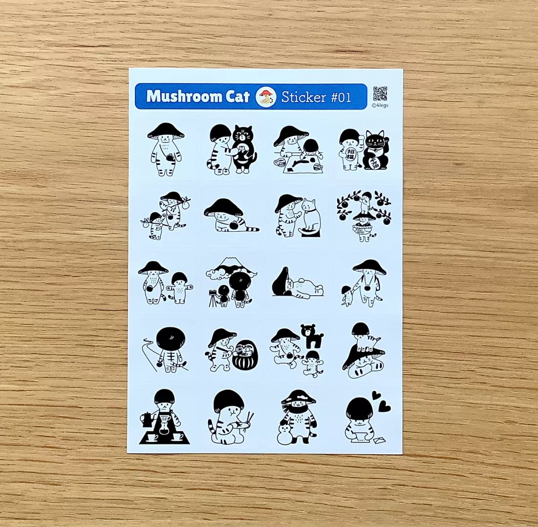 Featuring adorable illustrations inspired by the daily life of mushrooms, this sheet brings a cozy, storybook feel to all your creative projects. These sticker sheets feature 20 different designs!
Size: approx. 3.75in x 4.75in
Contents: 1 sheet