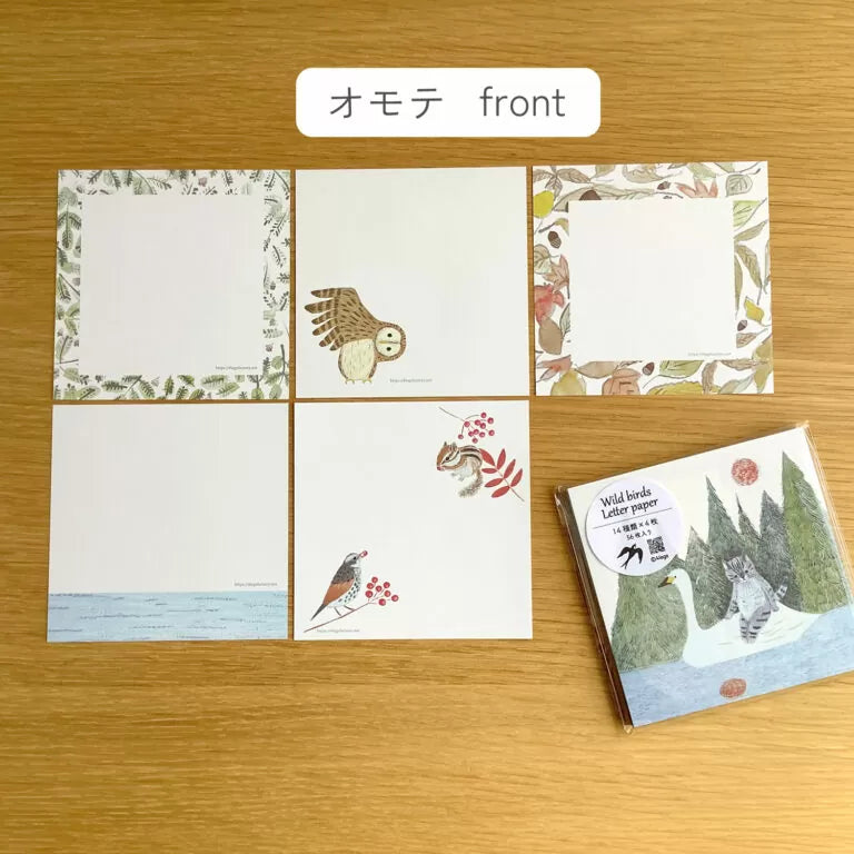Featuring charming watercolor of wild birds and plants commonly found in Japan from Japanese illustrator 4legs
It is a convenient size that is not too big or too small. Please use it as a communication tool for small thank you and announcements. There are no lines on the front side, so you can use it freely as a shop card or business card with stamps and stickers as well as memos and letters. It is a great gift for people who like paper. The gorgeous and gentle