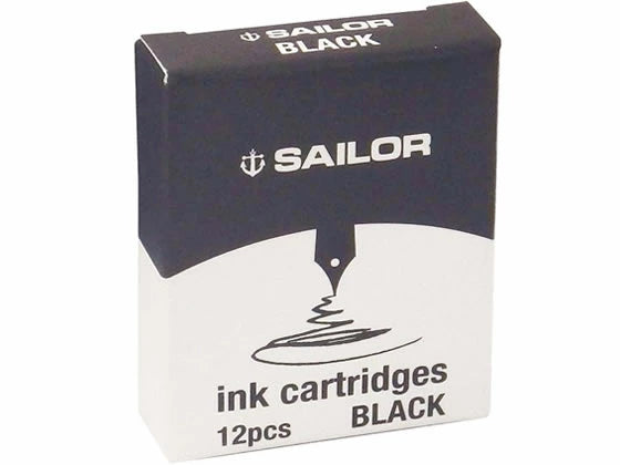 Sailor Black Ink Cartridge - 12 pcs.