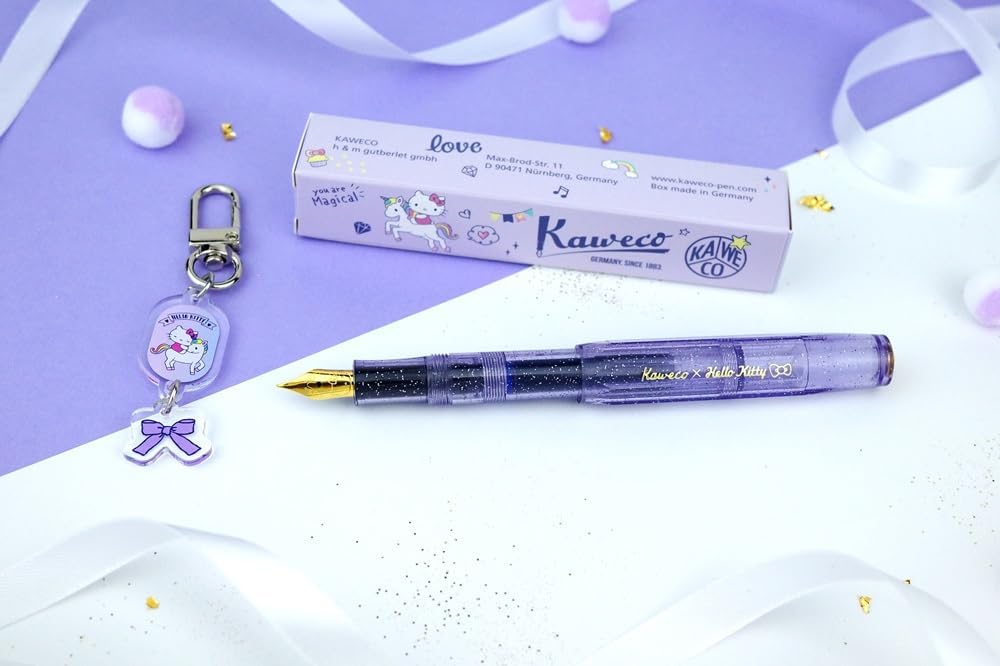 Kaweco x Hello Kitty Classic Sport Fountain Pen - 50th Anniversary Stardust Violet - Limited Edition