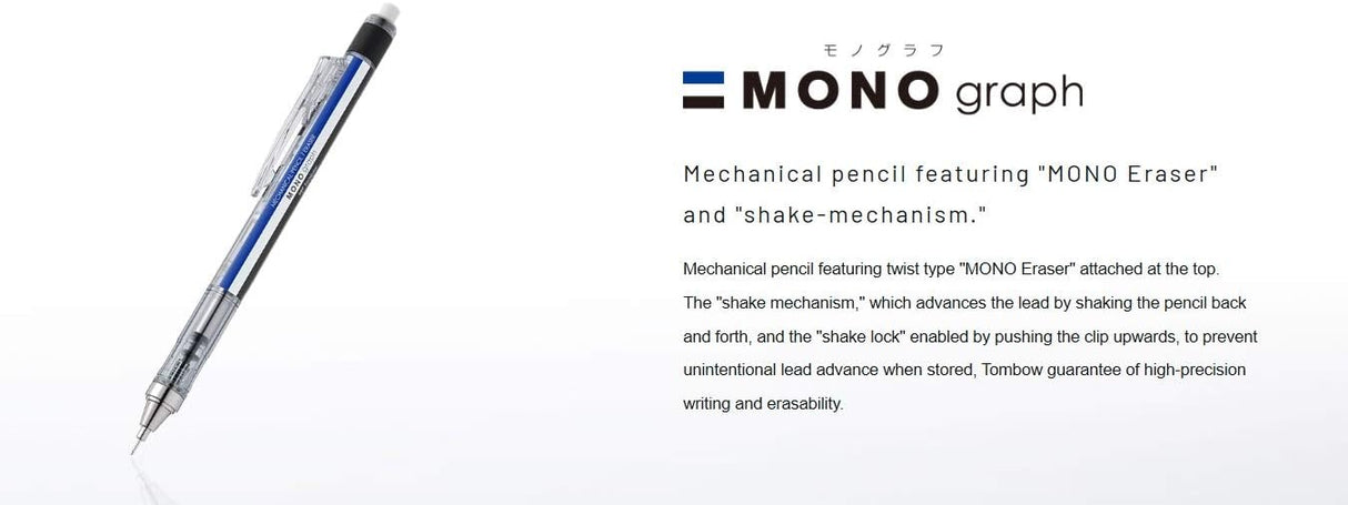 Tombow Mono Graph Mechanical Pencil - Neon Blue 0.5 mm