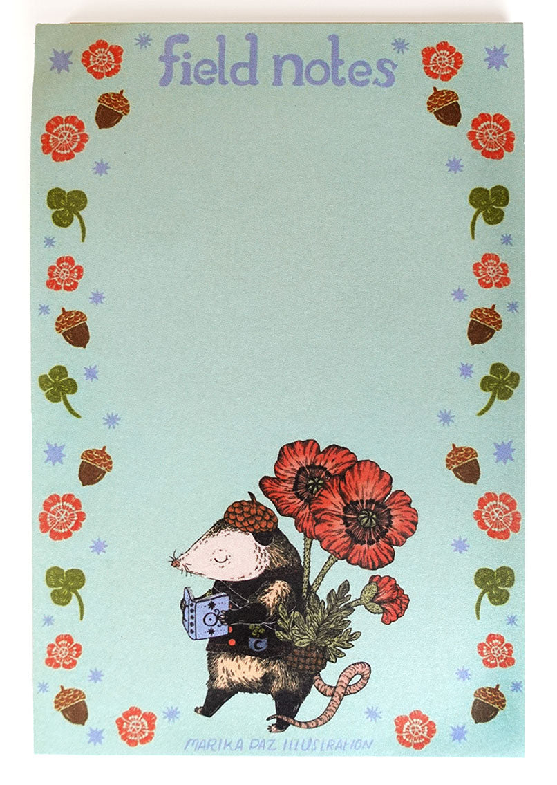 Marika Paz Notepad - Possum Field Notes
