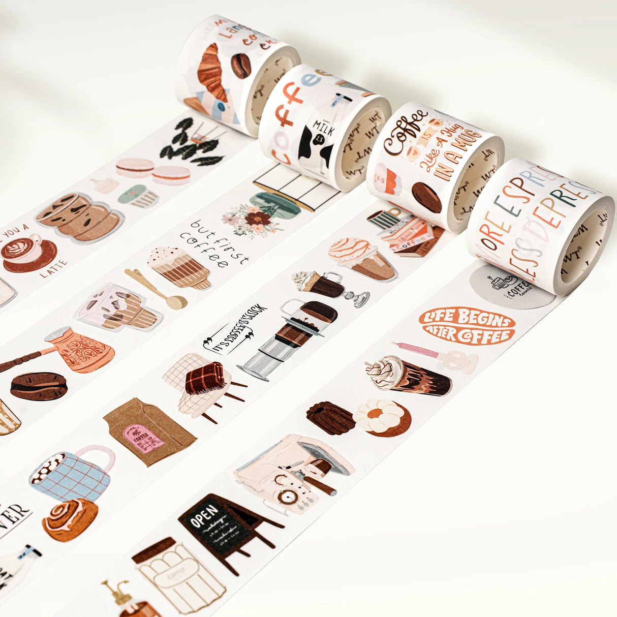 Coffee Washi Tape Sticker Set