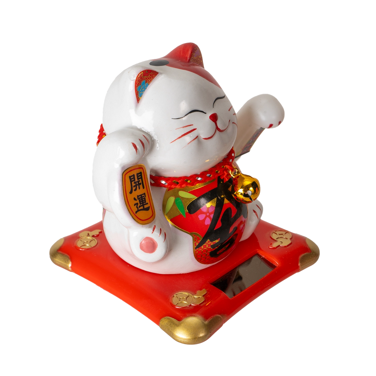 Urban Tokyo - 5 Inch Tall Solar Powered Lucky Cat with Movable Arm
Size: 5"H
Material: Ceramic