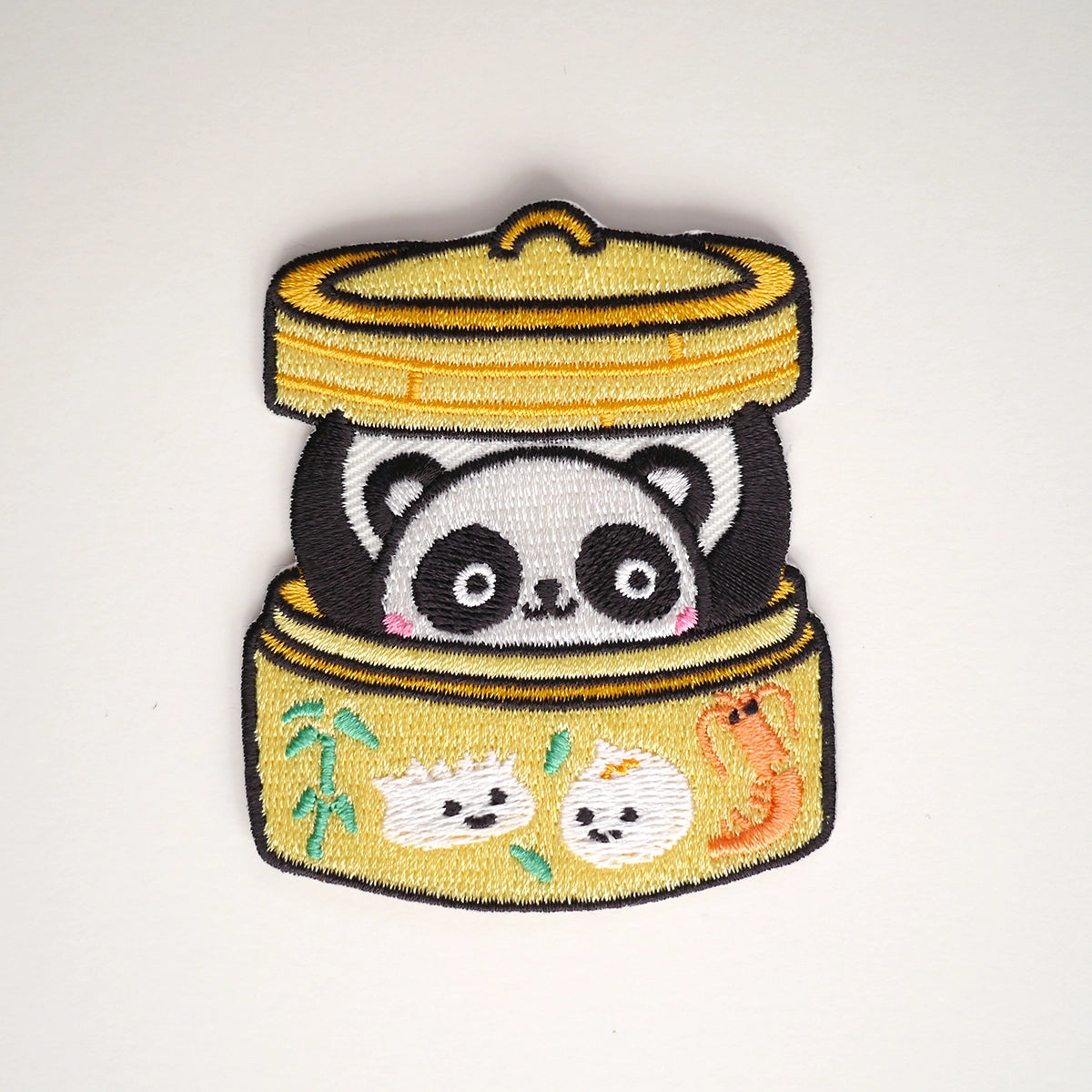 Bel’s Art World Iron-on Patch - Dim Sum Panda