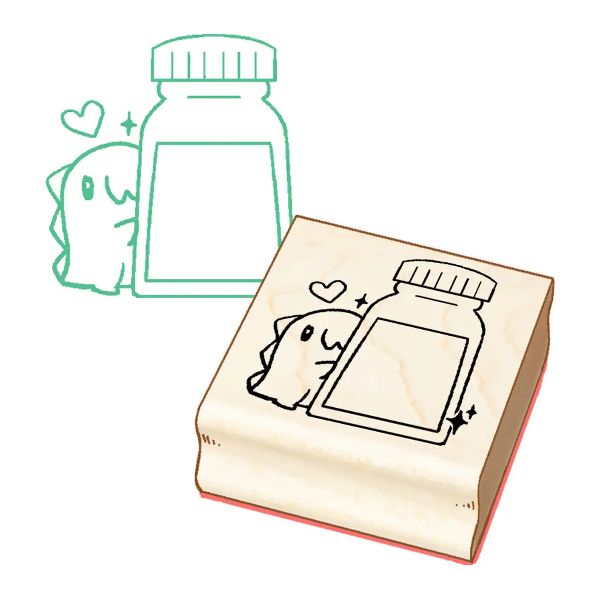Sakuradragon Itty Bitty Bottle Wooden Stamp