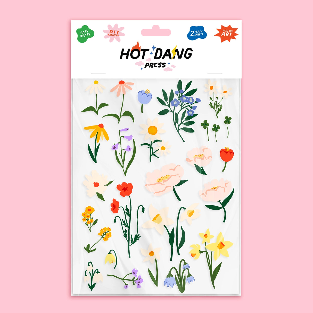Iron-on Transfer Sheets - Flowers Always (Pack of 2)