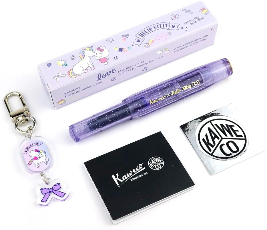 Kaweco x Hello Kitty Classic Sport Fountain Pen - 50th Anniversary Stardust Violet - Limited Edition