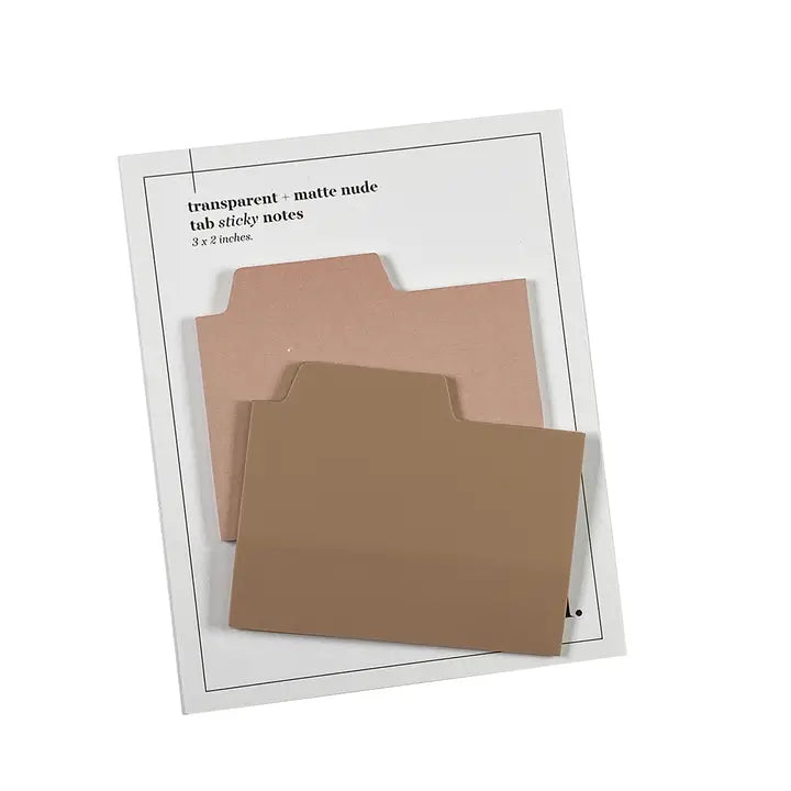 Blank Tab Sticky Note Set | Nude