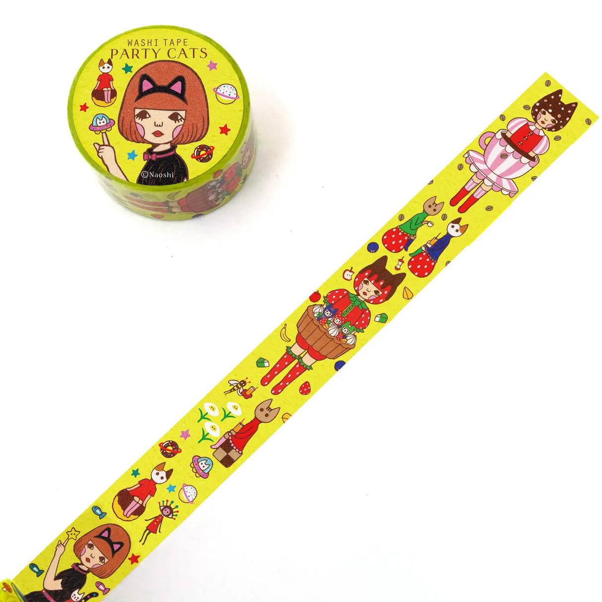 Naoshi - Party Cats Washi Tape